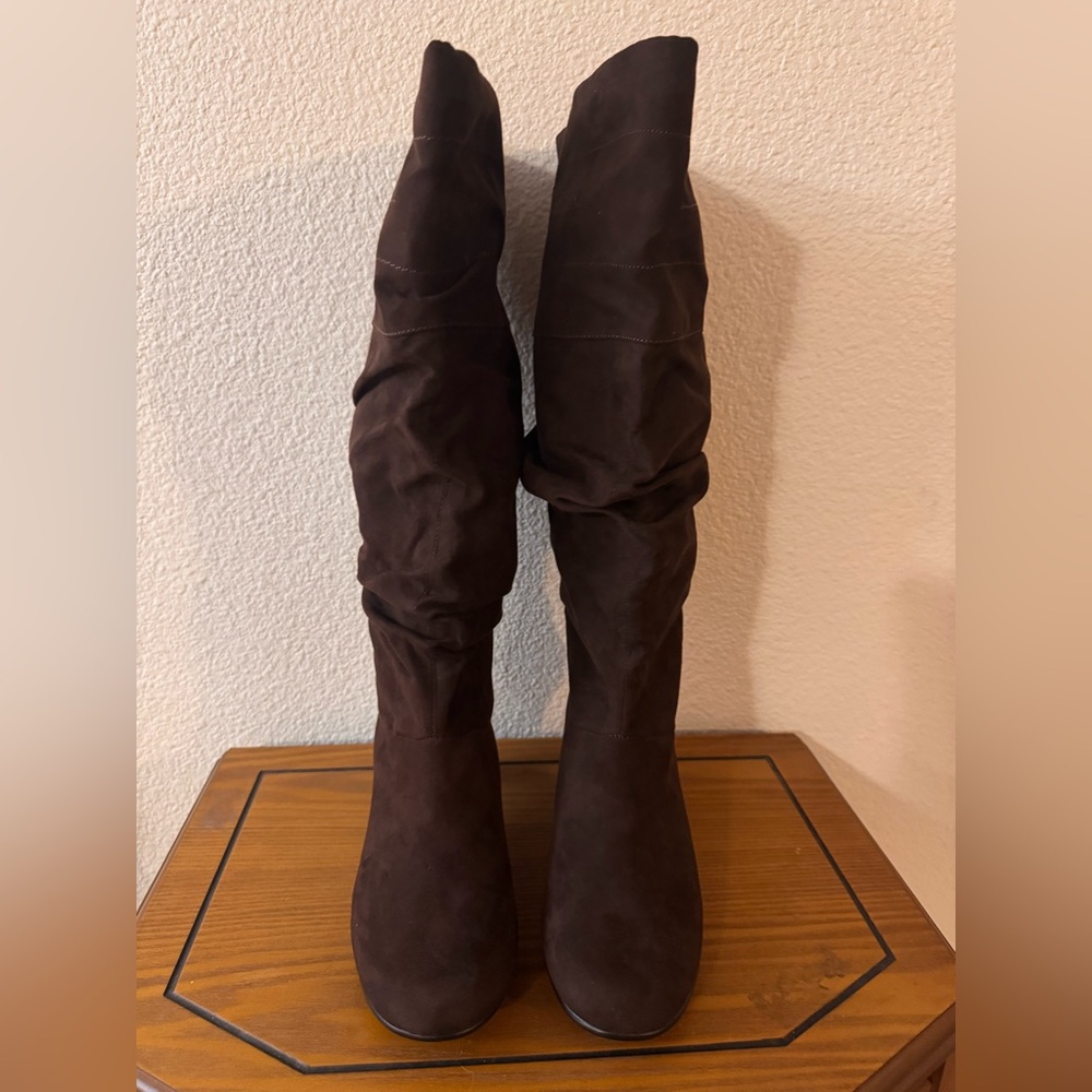 AEROSOLES Dark Brown Over the Knee Boots